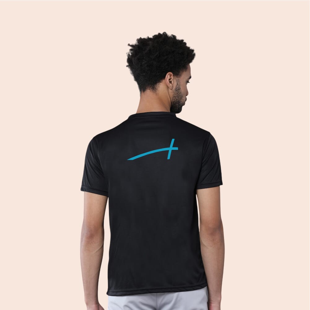 Greys&Blues Mobilitee Round Neck T-Shirt- Black SH